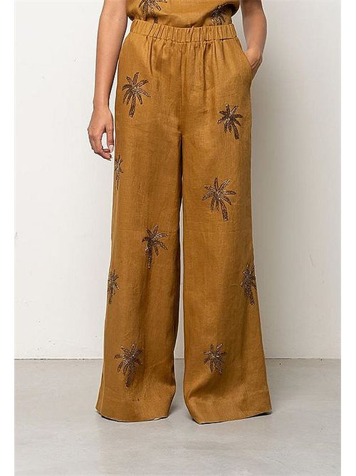 Pantaloni donna in lino con elastico KAOS | SPJNT002/2016